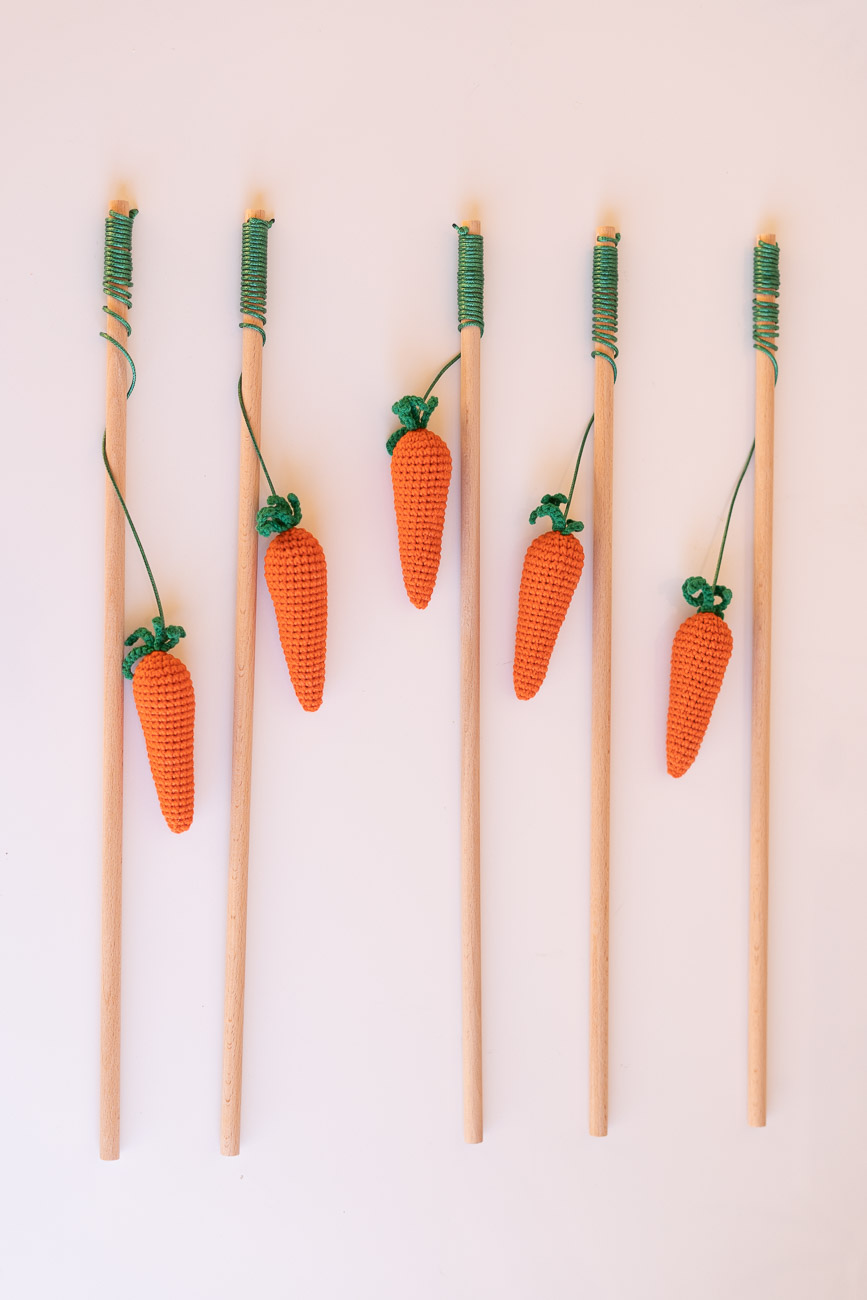 Wędka dla kota Marchewka